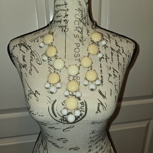 Cream & White Bead Necklace